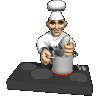 Animated GIF chef cooking