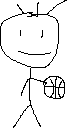 Good kid w/baskeball drawing
