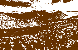 Ugly, brown, monochromatic mountains