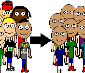 Diverse people turning into monocultural amalgam