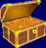 Chest with gold, the treasure!